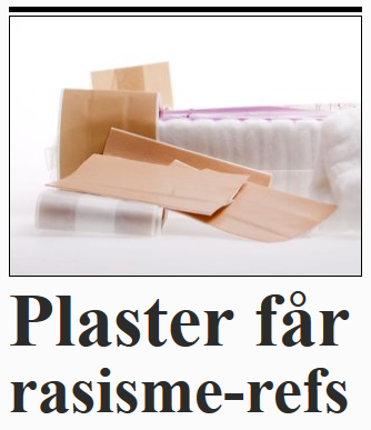 Plaster skarcony za rasizm